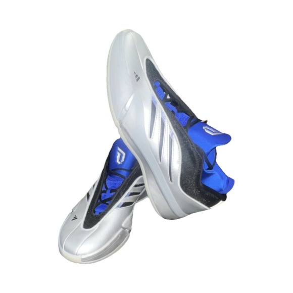 20N18/ adidas Dame 9 Tecmo BowlSilver Black Blue Low Top Men\'s Basketball Snea… main image 4